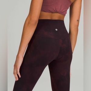 Lululemon Align High-Rise Crop 23" Diamond Dye Cassis Black